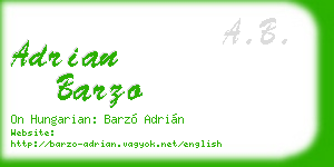 adrian barzo business card